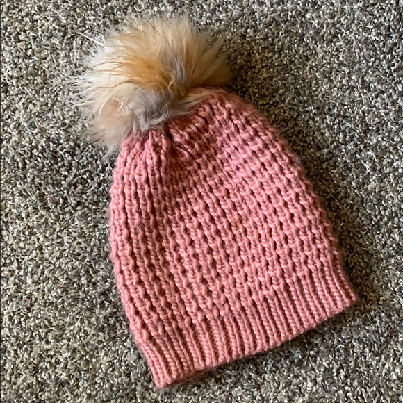 Pink Pom Pom Winter Hat - Picture 2 of 3
